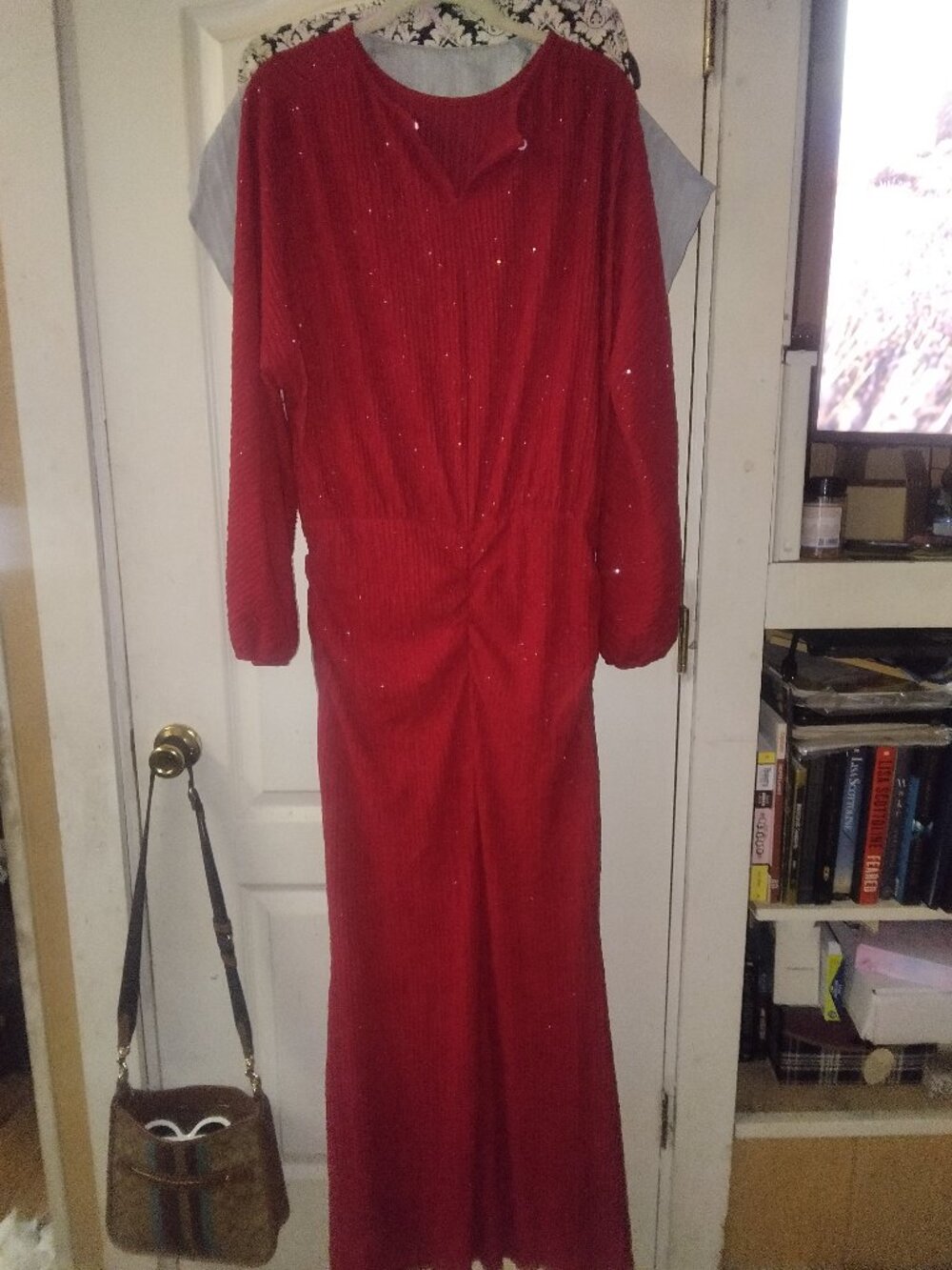 Long Red Rouged Dress - Picture 1 of 5